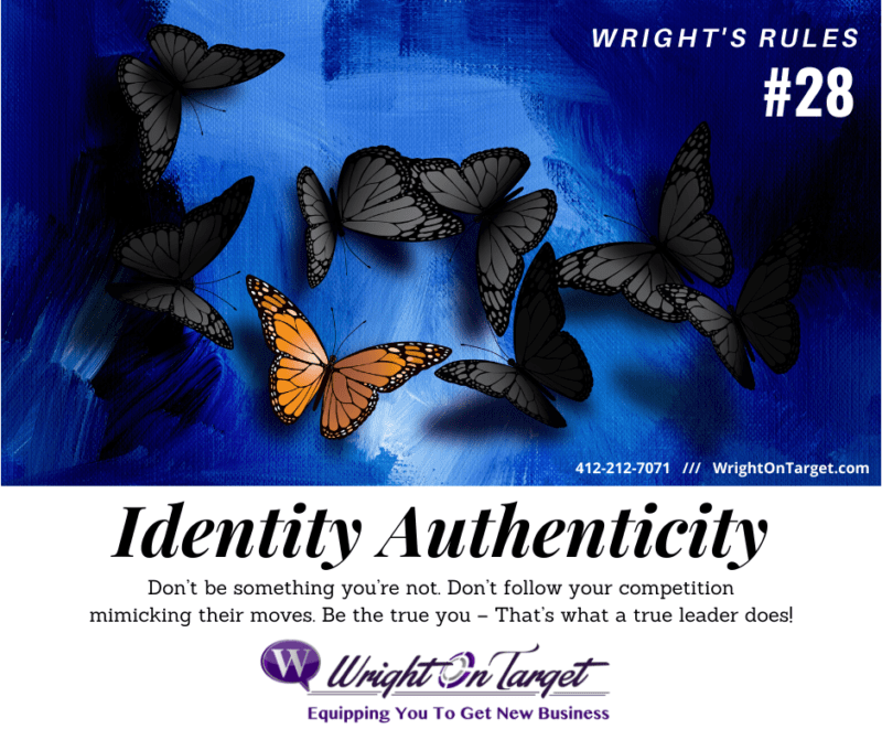 Wright's Rules #28 Identity Authenticity