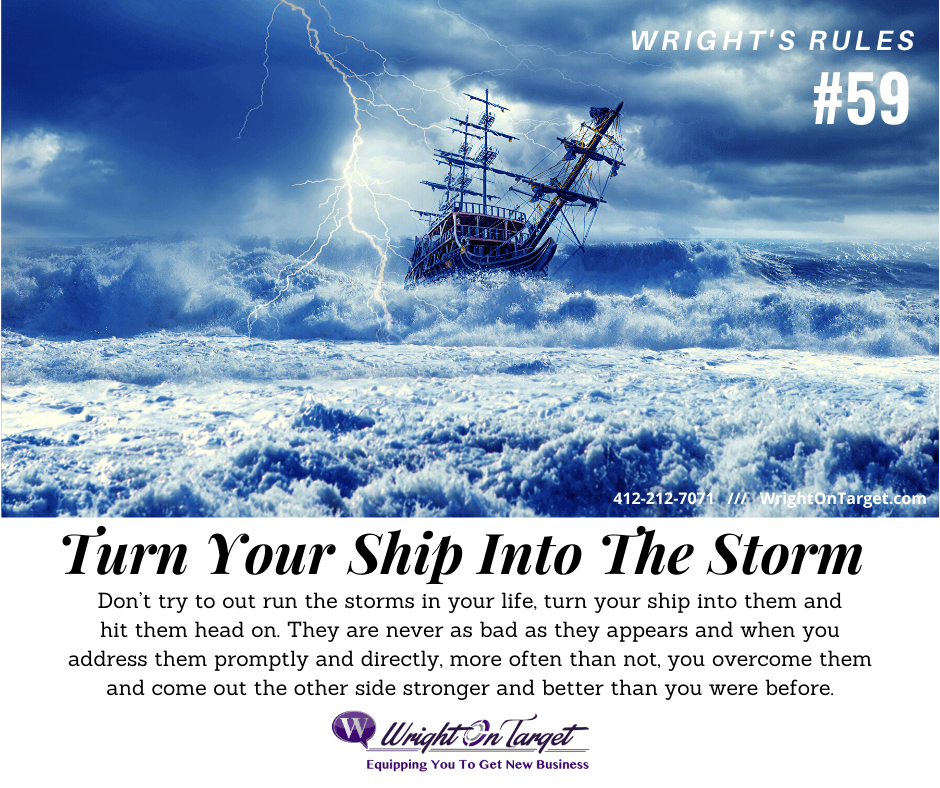 Wright's Rules: # 59 Turn Your Ship Into The Storm